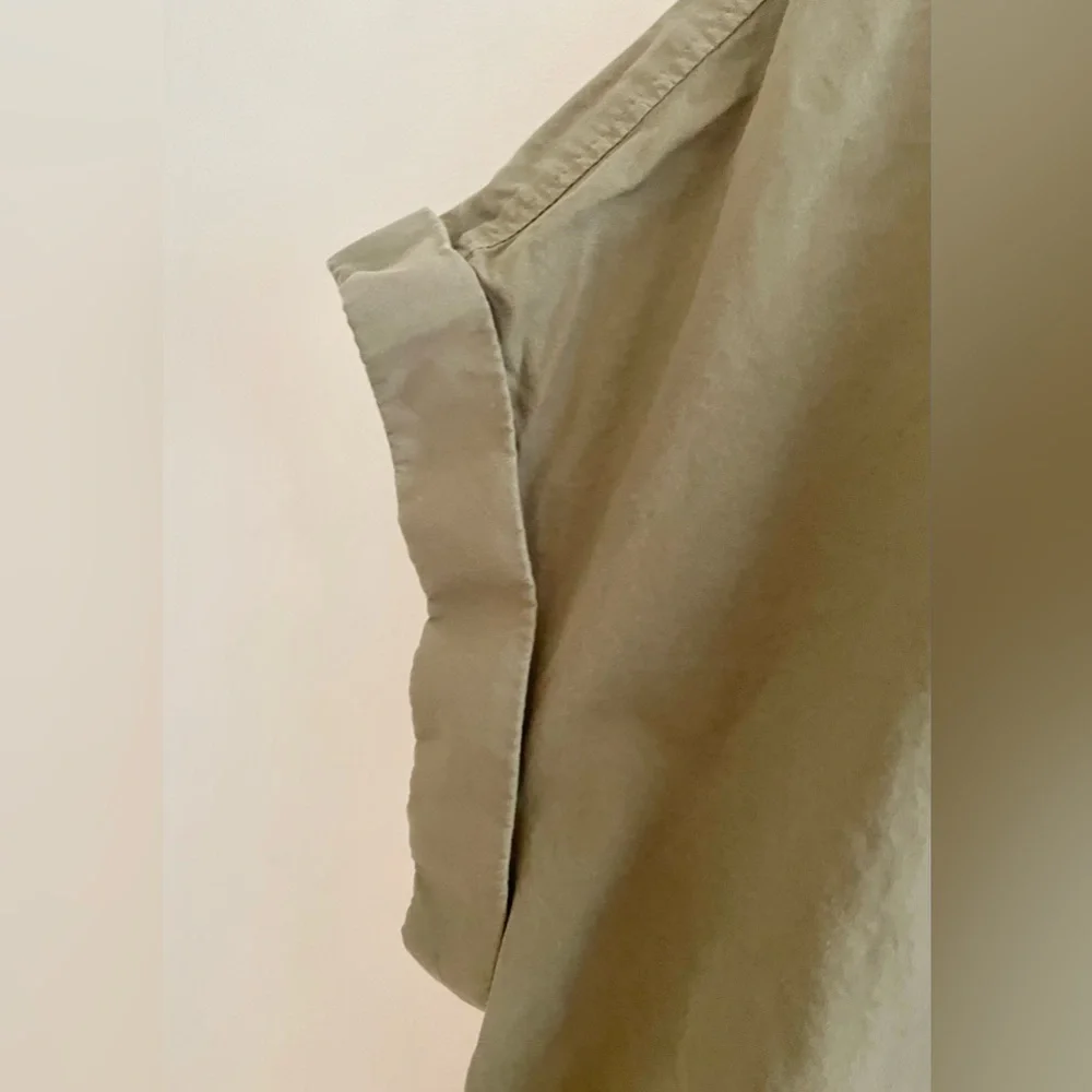 Lauren Ralph Lauren Twist-Front Cotton Broadcloth Shirt Olive green 18W-Like New - Picture 8 of 13